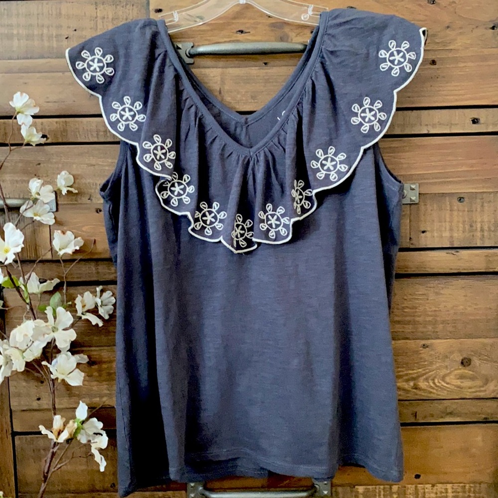 Embroidered Loft Top